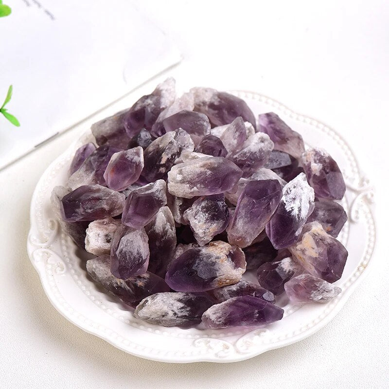 1PC Natural Crystal Quartz Minerals Specimen Amethyst Rose quartz Irregular Shape Rough Rock Stone Reiki Healing Home Decoration