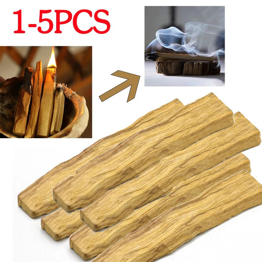 5-1pcs Palo Santo Natural Incense Sticks Wooden Smudging Stick Purifying Healing Stress Relief No Fragrance for Meditation Relax
