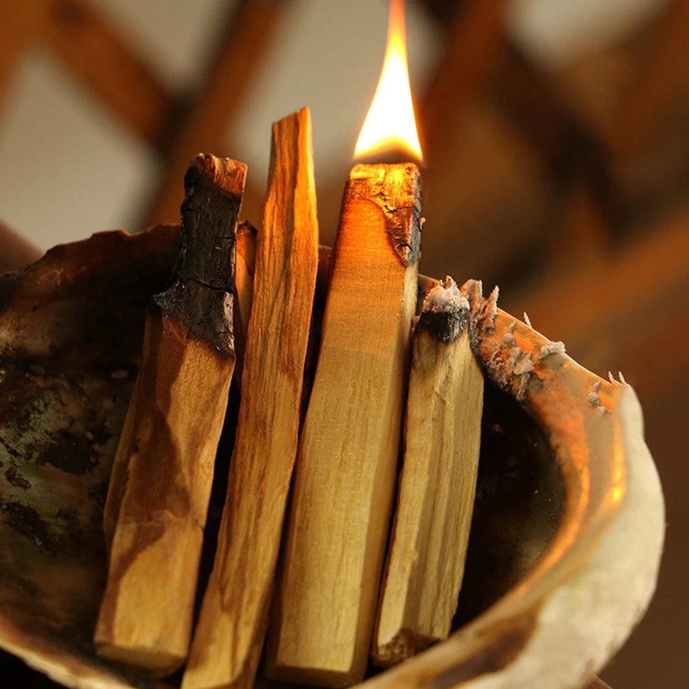 5-1pcs Palo Santo Natural Incense Sticks Wooden Smudging Stick Purifying Healing Stress Relief No Fragrance for Meditation Relax