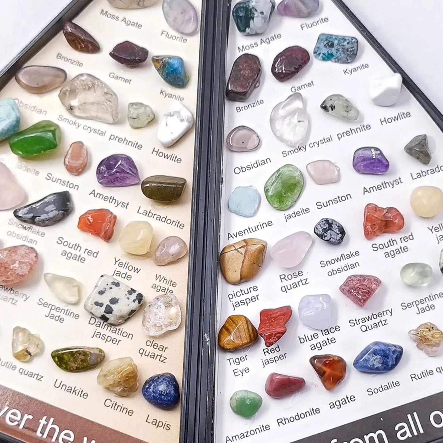 Crystal Rock Collection 36pcs Gem Set Natural Healing Crystals Stones Mineral Specimen Irregular Stone Collect Home Room Decor