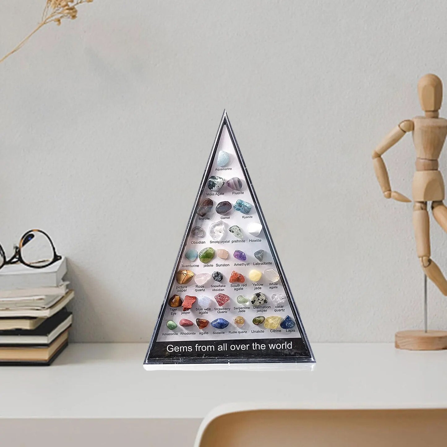 Crystal Rock Collection 36pcs Gem Set Natural Healing Crystals Stones Mineral Specimen Irregular Stone Collect Home Room Decor