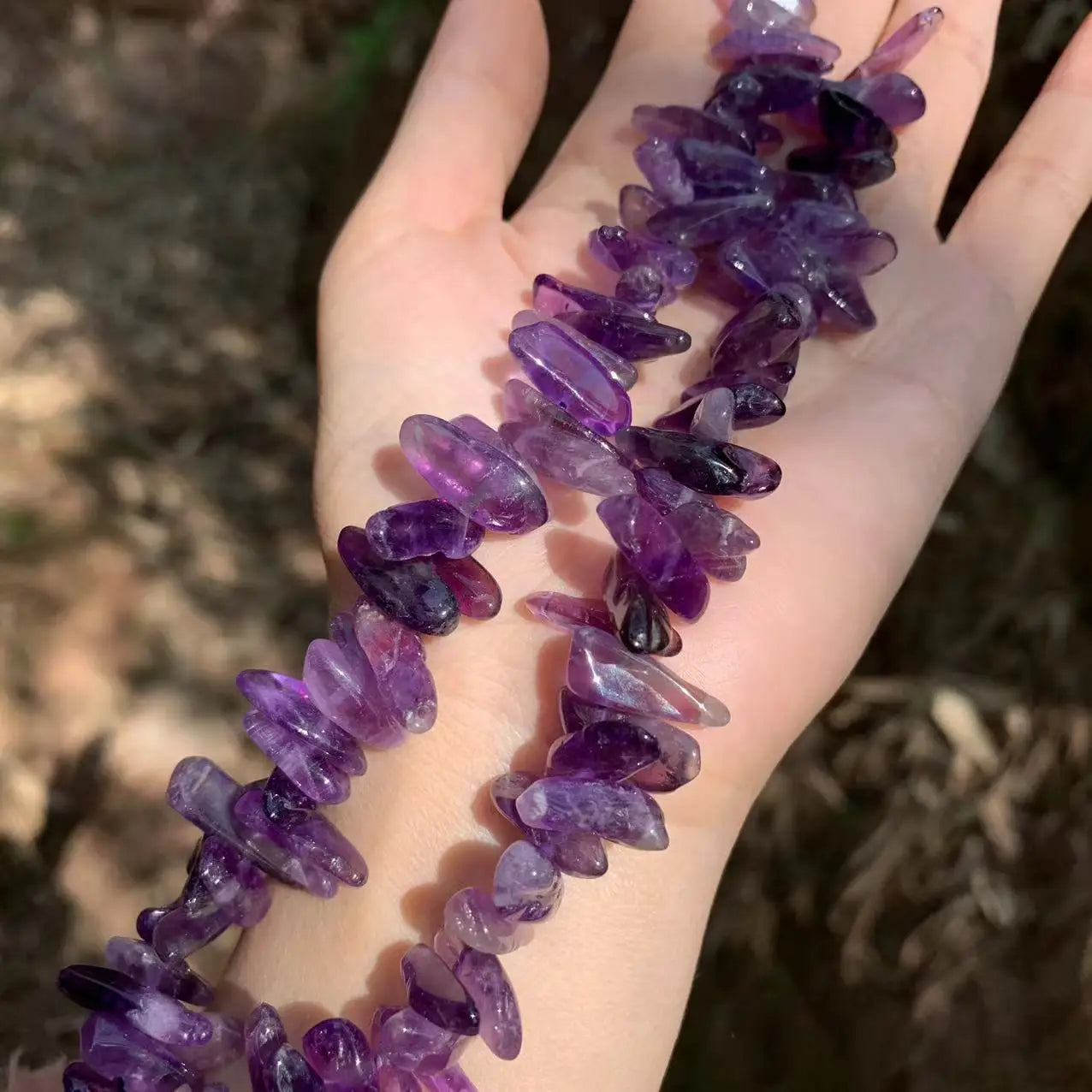 Natural Amethyst Choker Necklace  Gemstone Women High Quality Jewelry Design Handmade Irregular Jewelry Wholesale