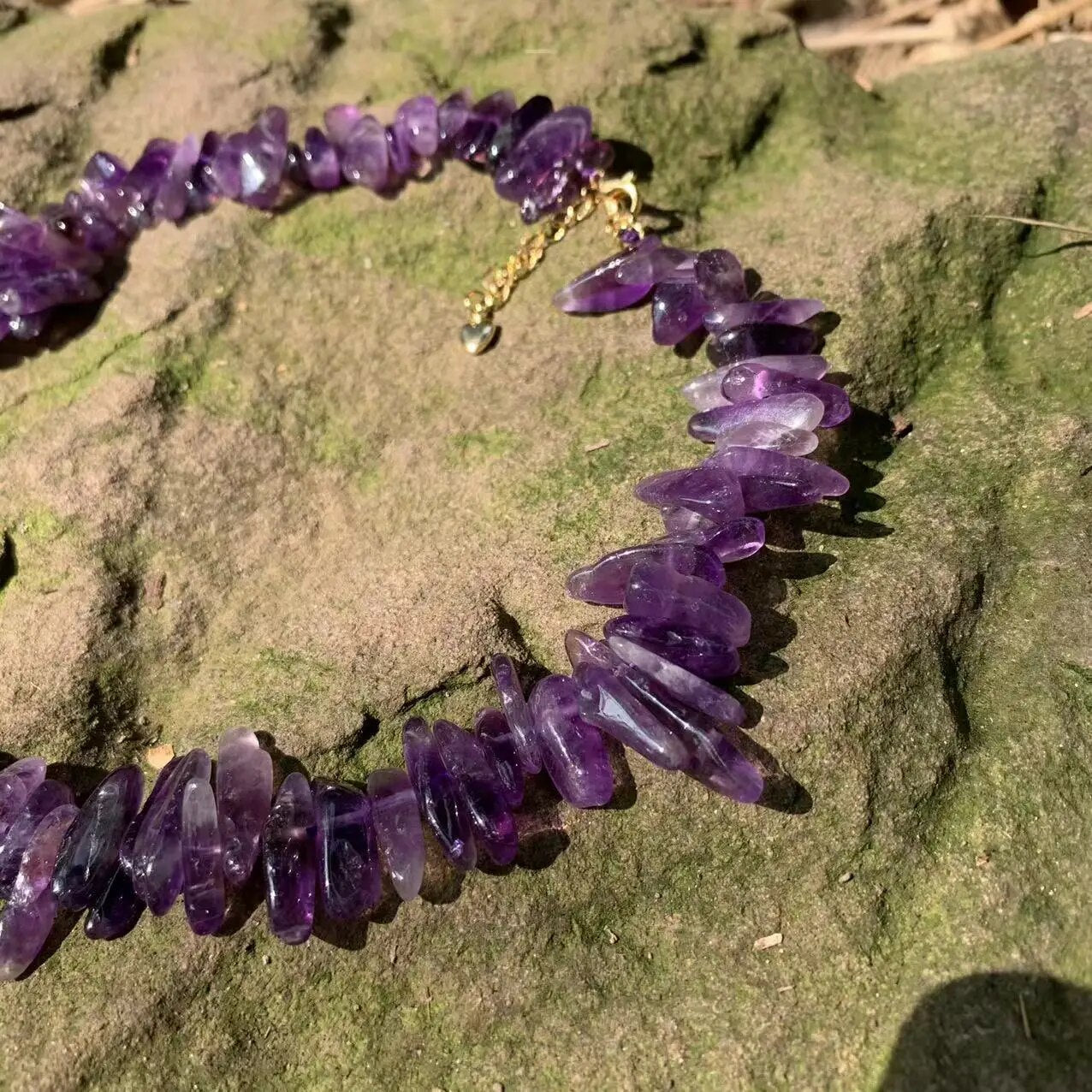 Natural Amethyst Choker Necklace  Gemstone Women High Quality Jewelry Design Handmade Irregular Jewelry Wholesale