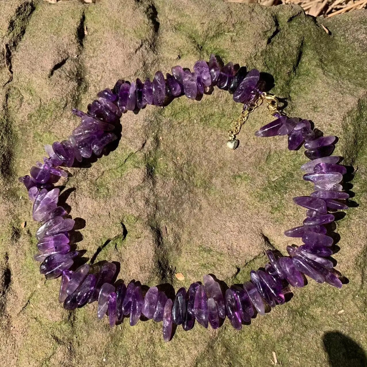 Natural Amethyst Choker Necklace  Gemstone Women High Quality Jewelry Design Handmade Irregular Jewelry Wholesale