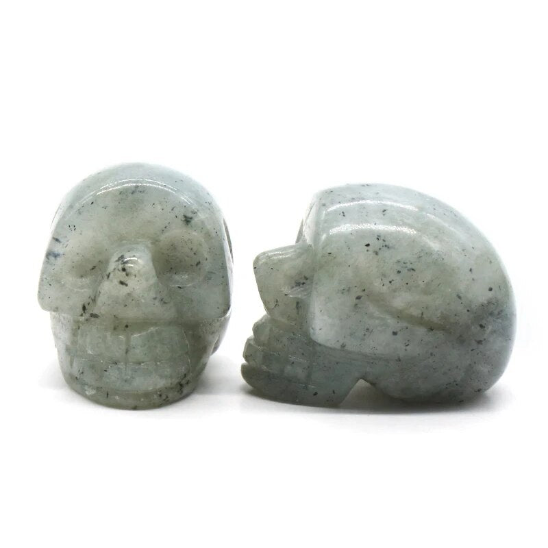 Natural Stones Crystal Skull Statue Amethyst Rose Quartz Stone Carved Energy Ore Mineral Healing Crystals Figurine Home Decor