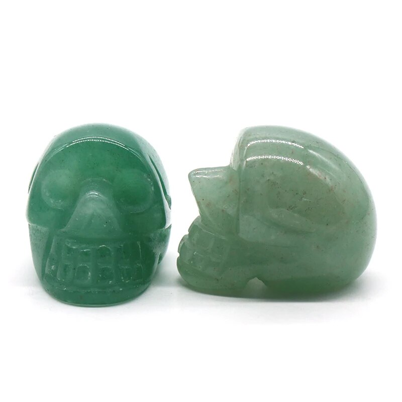 Natural Stones Crystal Skull Statue Amethyst Rose Quartz Stone Carved Energy Ore Mineral Healing Crystals Figurine Home Decor