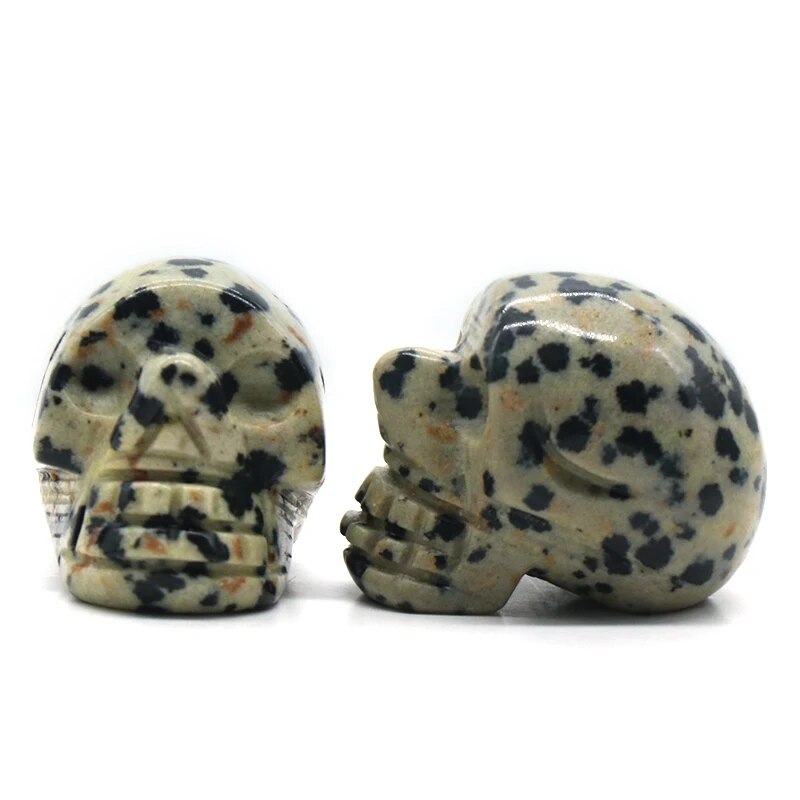 Natural Stones Crystal Skull Statue Amethyst Rose Quartz Stone Carved Energy Ore Mineral Healing Crystals Figurine Home Decor