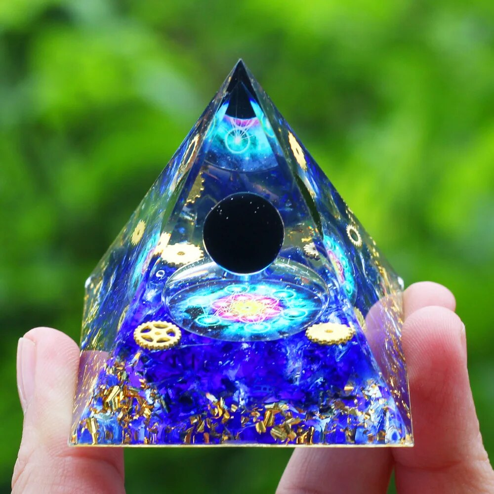 Pyramid Amethyst Natural Crystals Orgone Pyramid 6cm Healing Reiki Chakra Energy Meditation Tool Home Decor Birthday Gift