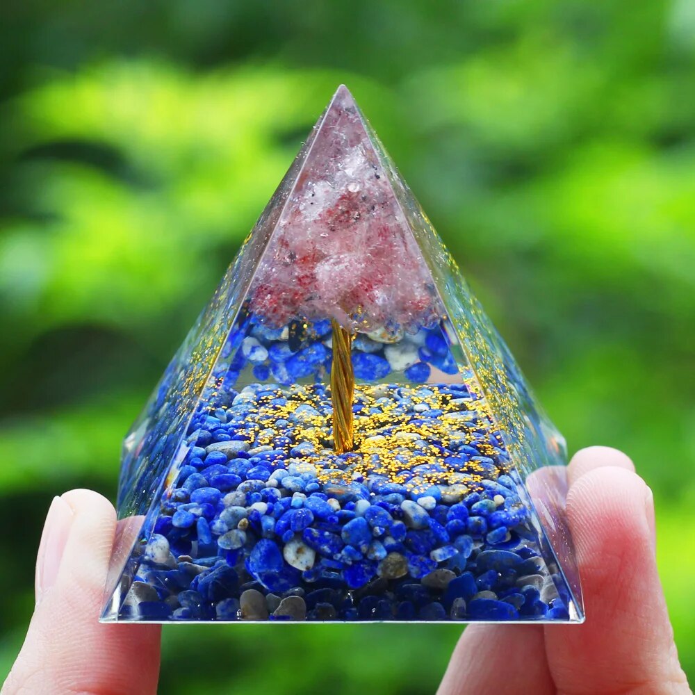 Pyramid Amethyst Natural Crystals Orgone Pyramid 6cm Healing Reiki Chakra Energy Meditation Tool Home Decor Birthday Gift