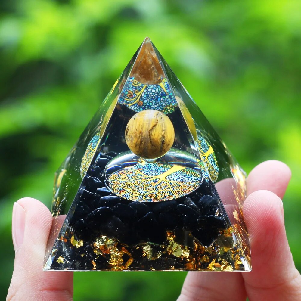 Pyramid Amethyst Natural Crystals Orgone Pyramid 6cm Healing Reiki Chakra Energy Meditation Tool Home Decor Birthday Gift