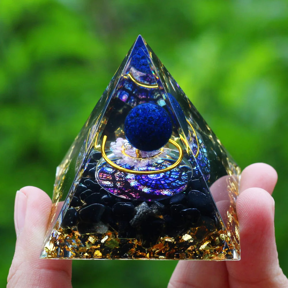 Pyramid Amethyst Natural Crystals Orgone Pyramid 6cm Healing Reiki Chakra Energy Meditation Tool Home Decor Birthday Gift