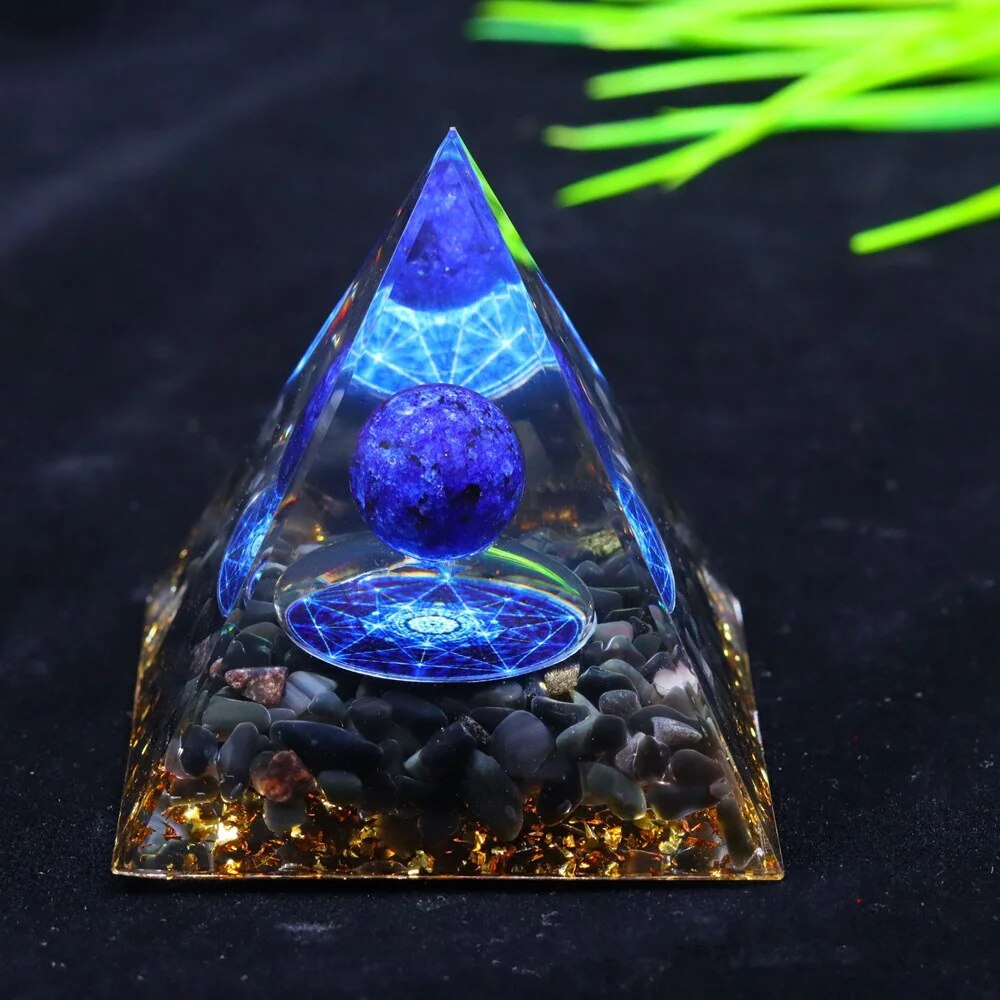 Pyramid Amethyst Natural Crystals Orgone Pyramid 6cm Healing Reiki Chakra Energy Meditation Tool Home Decor Birthday Gift