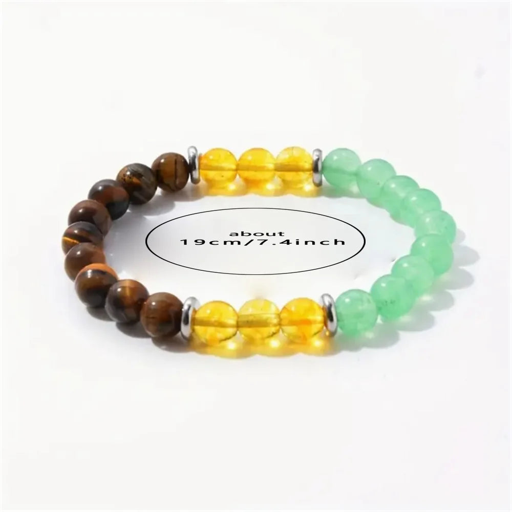 Aventurine & Tiger Eye Bracelet - Wealth & Prosperity Charm Stone