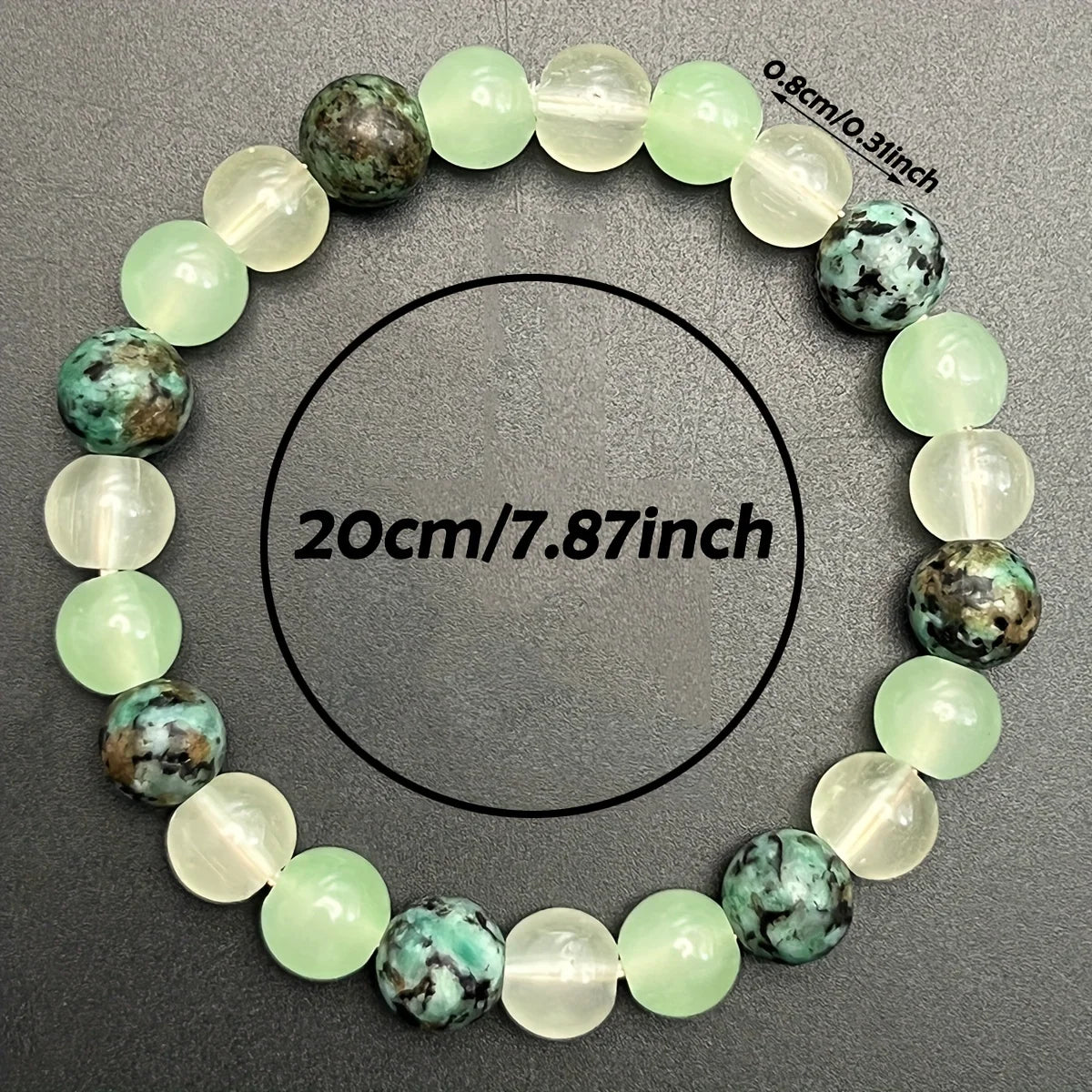 Triple Lucky Bracelet - 8mm Round Stone Jewelry Gift