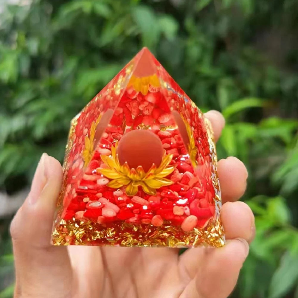Pyramid Amethyst Natural Crystals Orgone Pyramid 6cm Healing Reiki Chakra Energy Meditation Tool Home Decor Birthday Gift