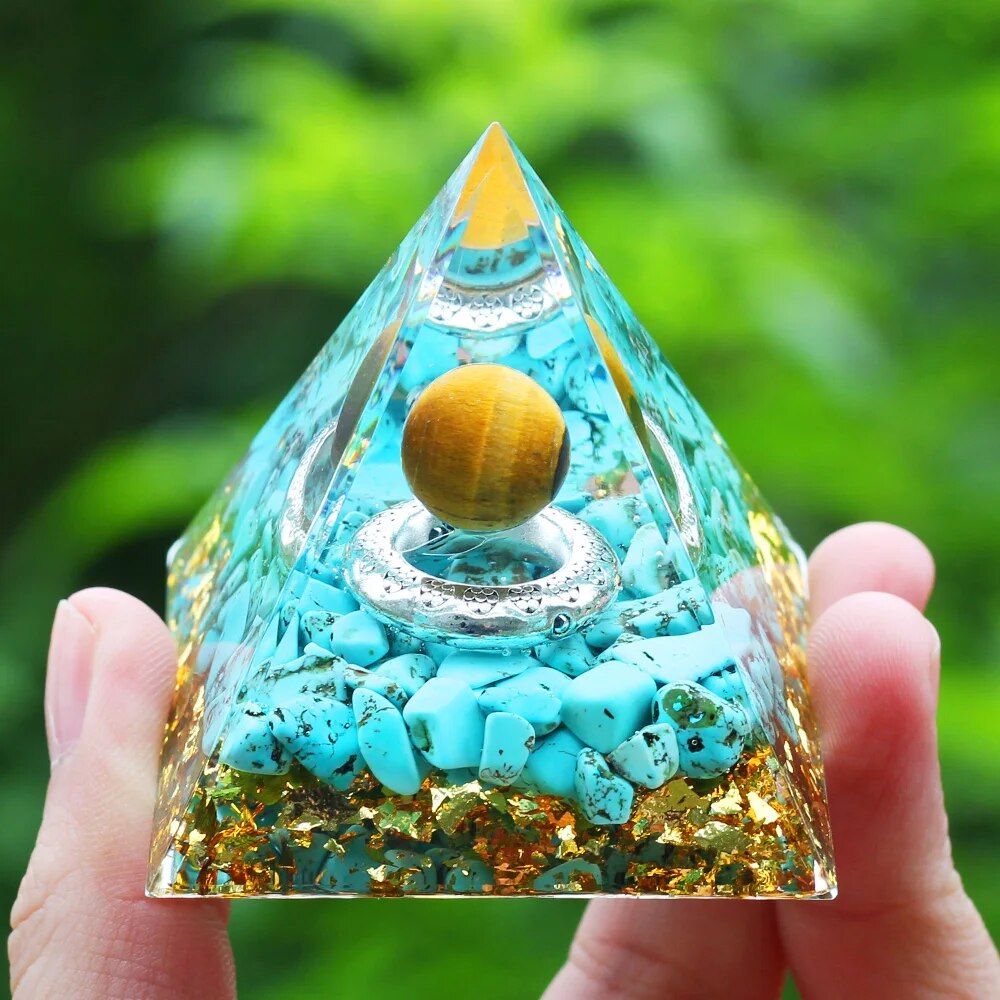 Pyramid Amethyst Natural Crystals Orgone Pyramid 6cm Healing Reiki Chakra Energy Meditation Tool Home Decor Birthday Gift