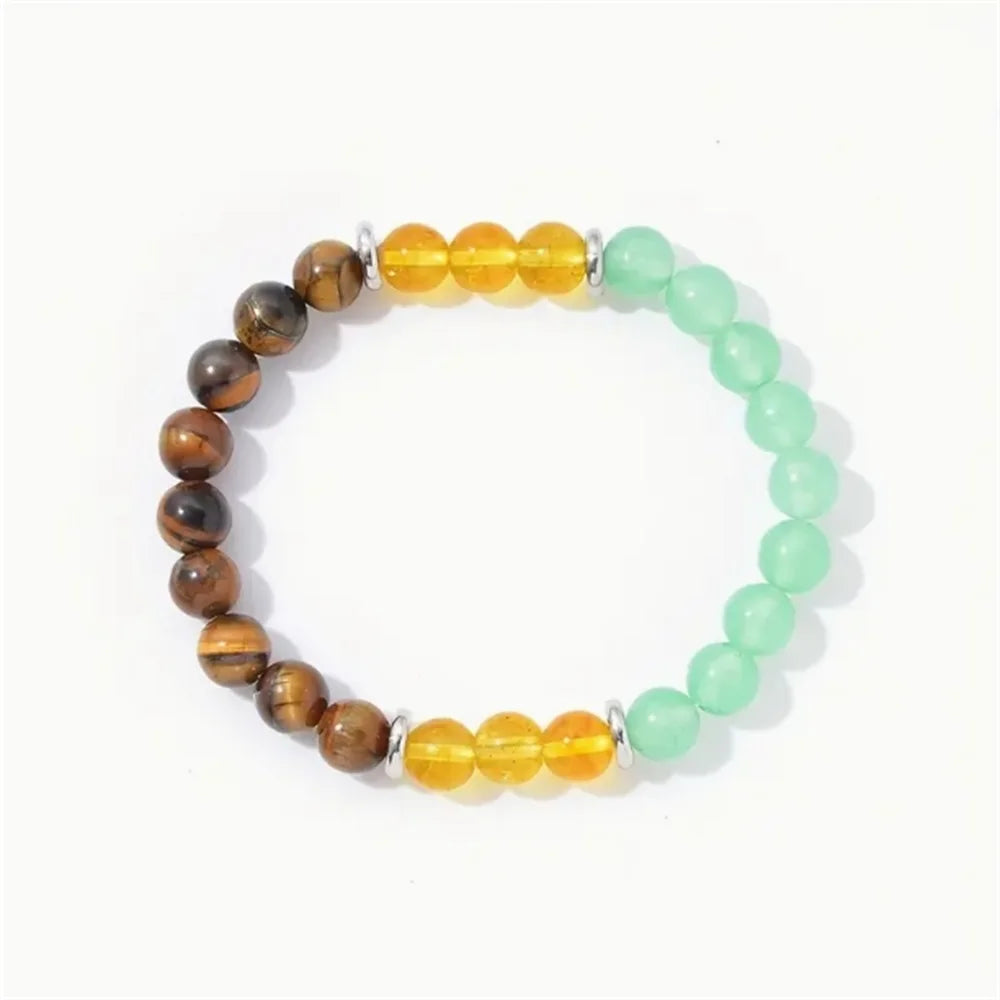 Aventurine & Tiger Eye Bracelet - Wealth & Prosperity Charm Stone