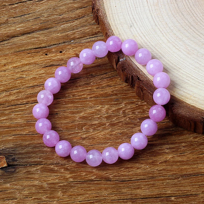 Original Rose Quartz Beads Bracelets for Women Natural Stone Pink Quartz Crystal Amethyst Fluorite Beaded Bracelet Sweet Jewelry