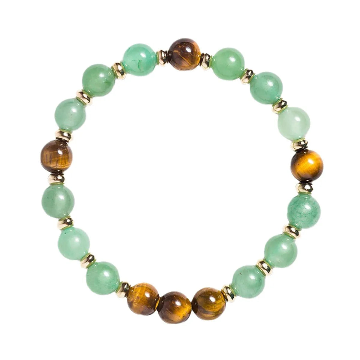 Tiger Eye & Aventurine Bracelet - Fortune & Career Energy Stone